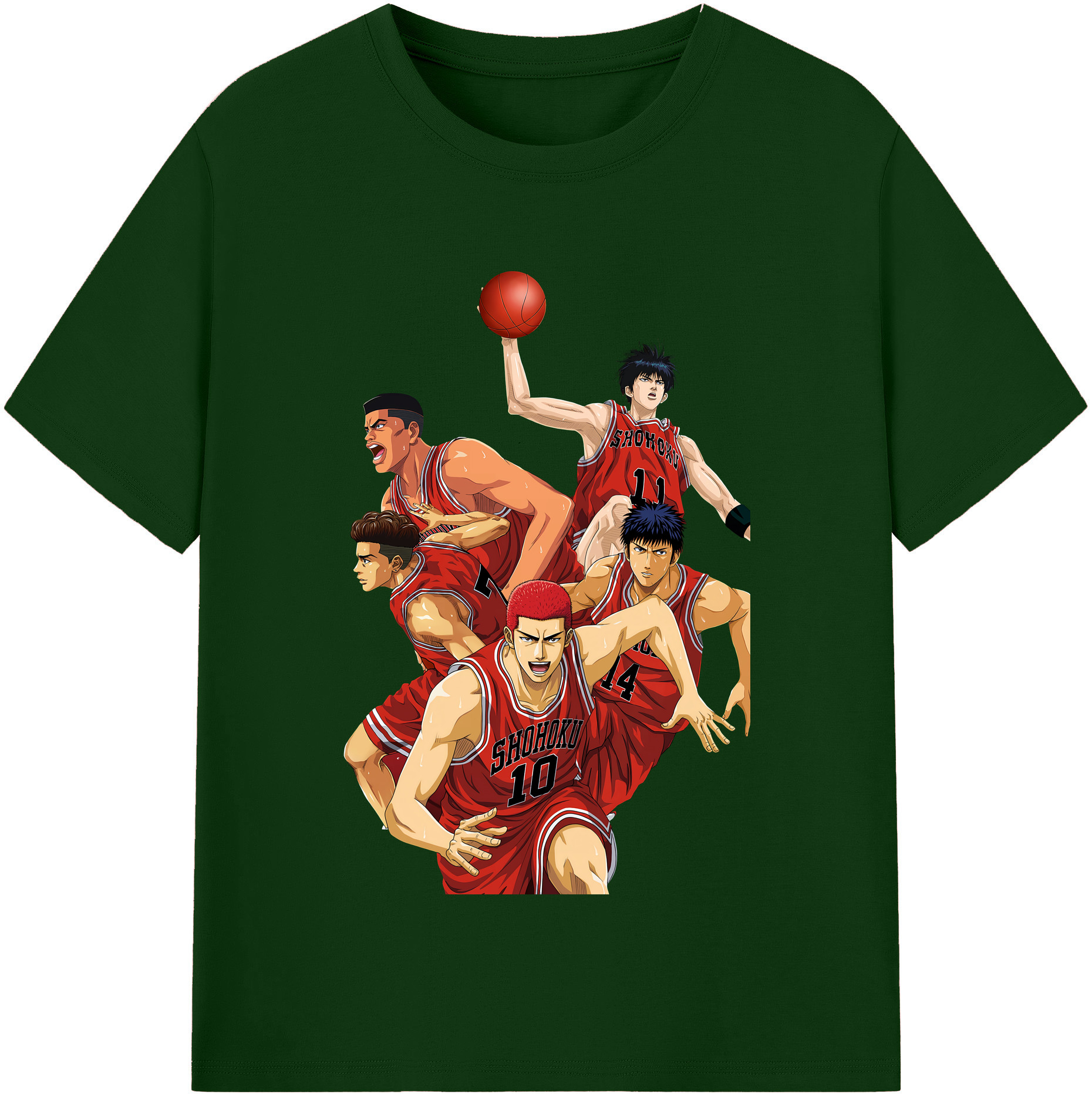 SLAM DUNK／スラムダンク 綿100％半袖Tシャツ（フロントプリント）